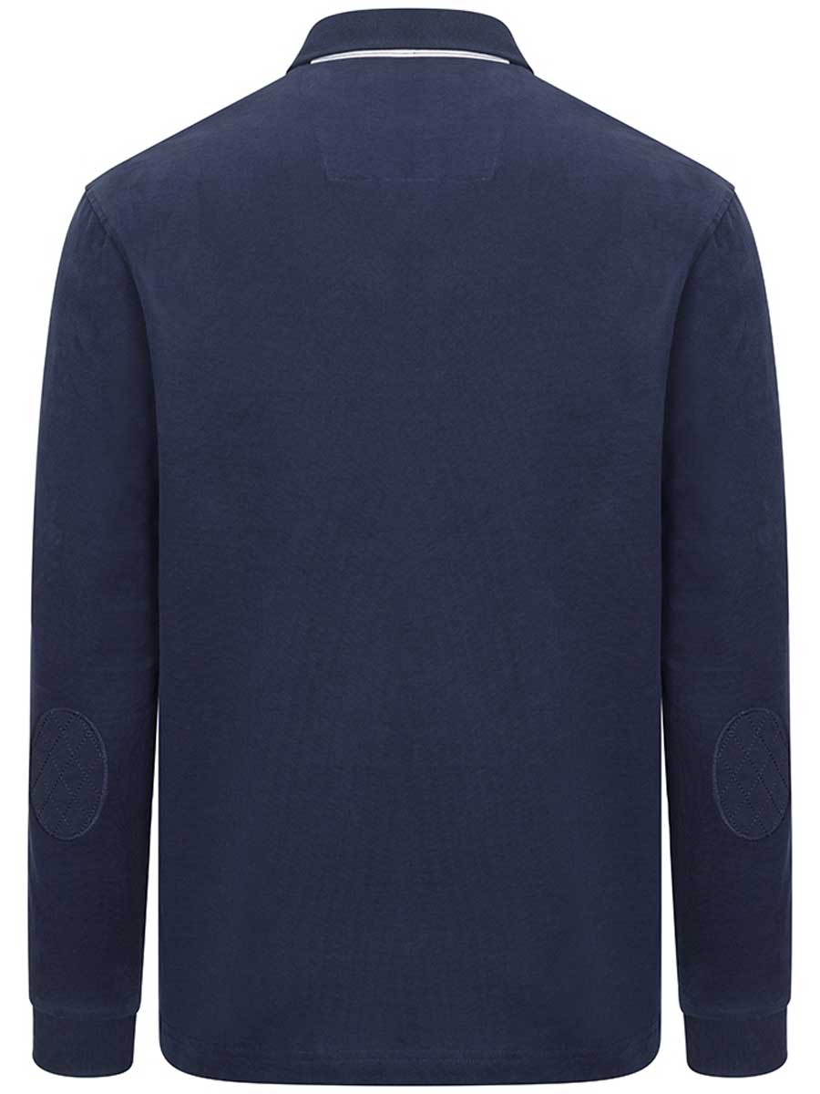 HOGGS OF FIFE Moffat Long Sleeve Rugby Shirt - Mens - Navy