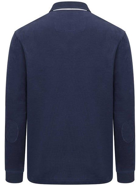 HOGGS OF FIFE Moffat Long Sleeve Rugby Shirt - Mens - Navy
