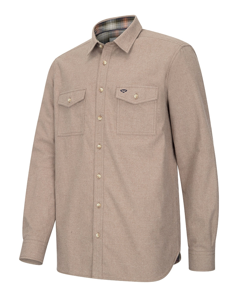 HOGGS OF FIFE Moy Moleskin Shirt - Mens - Oatmeal