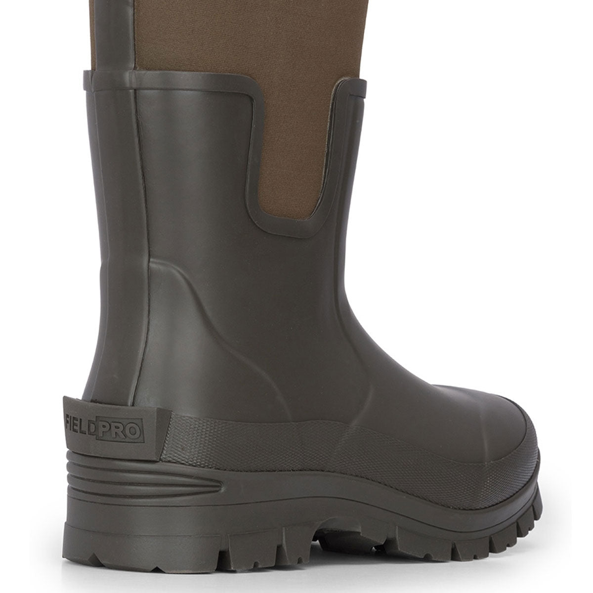 HOGGS OF FIFE Newport Neoprene 5mm Wellington Boots - Bark / Olive
