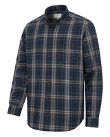 HOGGS OF FIFE Pitlessie Button Down Flannel Shirt - Mens - Blue/Brown/White