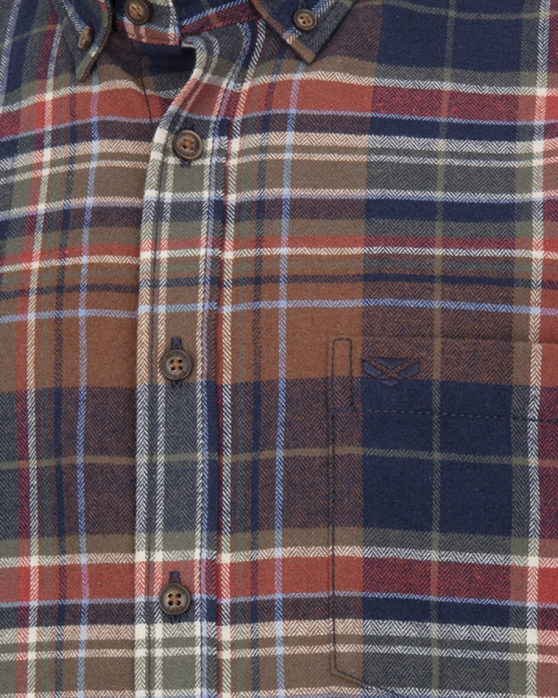 HOGGS OF FIFE Pitreavie Flannel Check Shirt - Mens - Multi