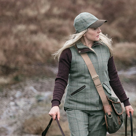 HOGGS OF FIFE Roslin Technical Tweed Waistcoat - Women's - Spring Bracken