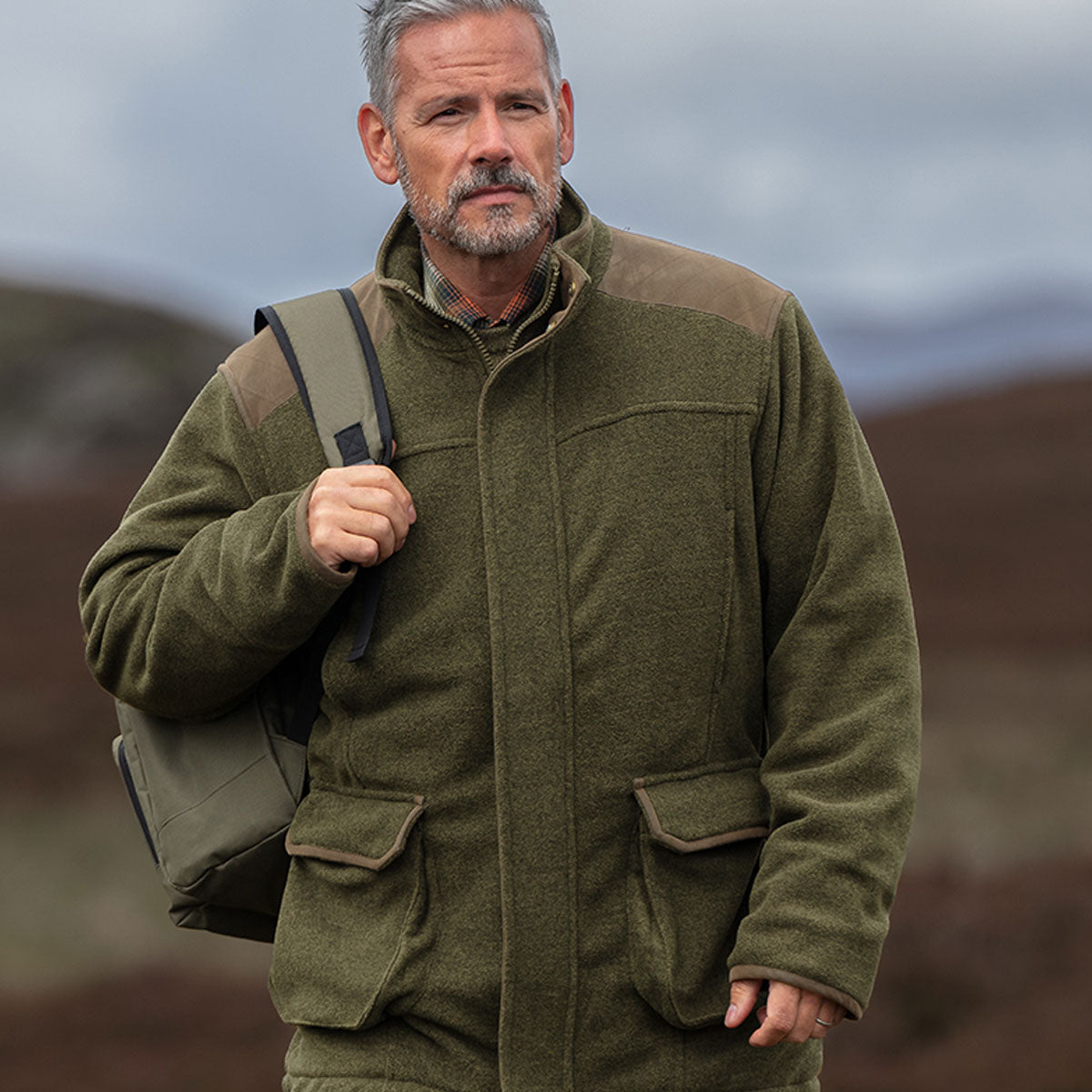 HOGGS OF FIFE Sportsman Pro Waterproof Fleece Jacket - Mens - Green