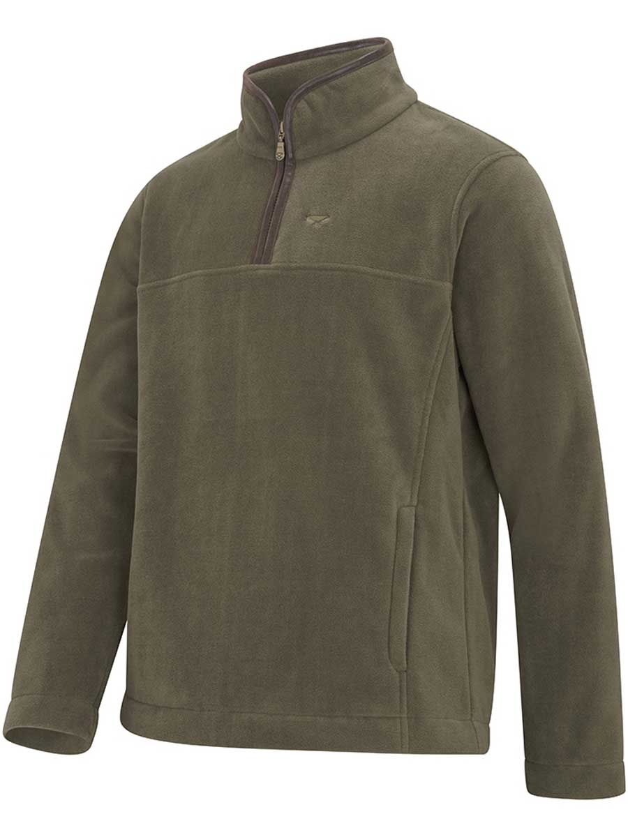 HOGGS OF FIFE Stenton 1/4 Zip Fleece - Mens - Lovat Green
