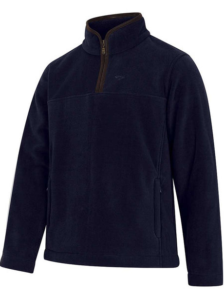 HOGGS OF FIFE Stenton 1/4 Zip Fleece - Mens - Midnight Navy