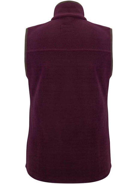 HOGGS OF FIFE Stenton Technical Fleece Gilet - Ladies - Merlot