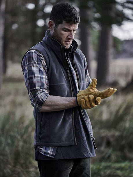 HOGGS OF FIFE Stenton Technical Fleece Gilet - Mens - Slate Grey