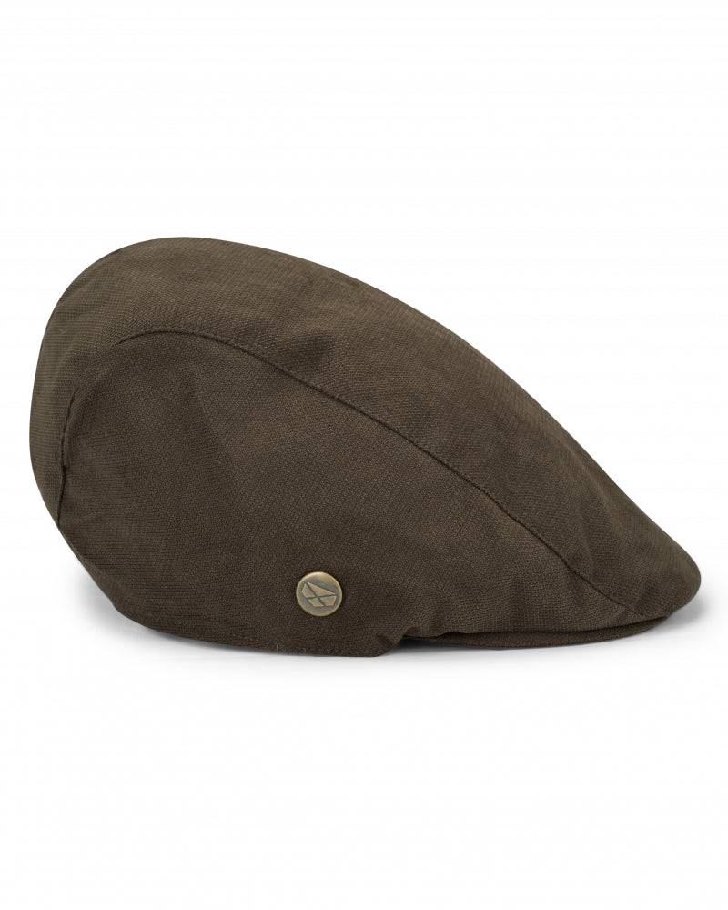 HOGGS OF FIFE Struther Waterproof Flat Cap - Dark Green
