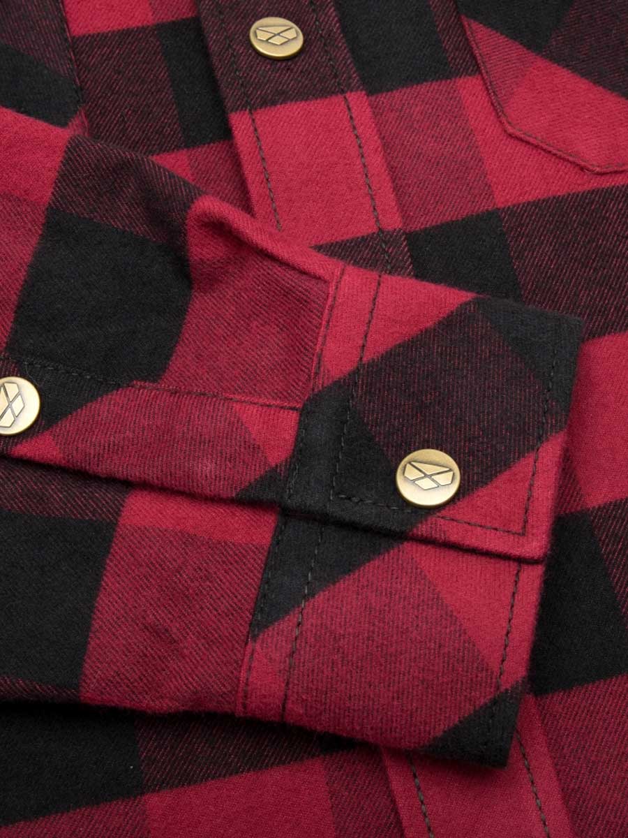 HOGGS OF FIFE Tentsmuir Flannel Shirt - Mens - Red & Black Check