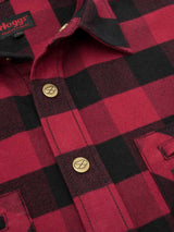 HOGGS OF FIFE Tentsmuir Flannel Shirt - Mens - Red & Black Check