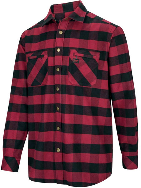 HOGGS OF FIFE Tentsmuir Flannel Shirt - Mens - Red & Black Check