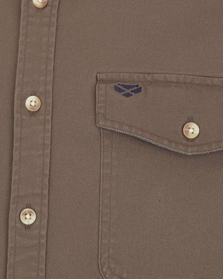 HOGGS OF FIFE Thornton Twill Shirt - Mens - Khaki