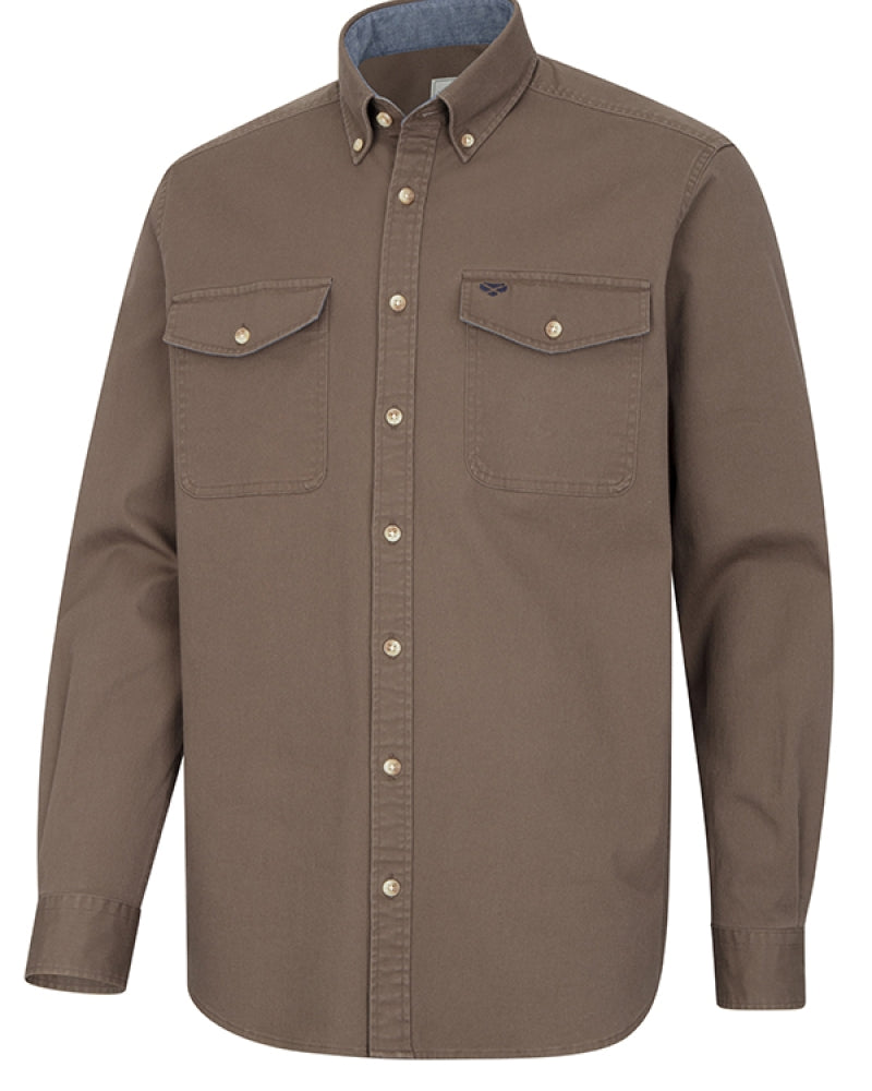 HOGGS OF FIFE Thornton Twill Shirt - Mens - Khaki