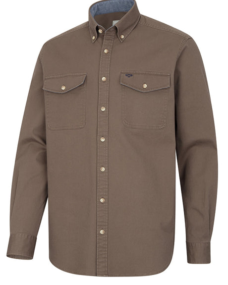 HOGGS OF FIFE Thornton Twill Shirt - Mens - Khaki