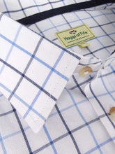 Load image into Gallery viewer, HOGGS OF FIFE Viscount Premier Tattersall Shirt - Mens - White &amp; Navy Check
