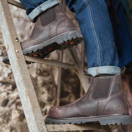 HOGGS OF FIFE Zeus Safety Dealer Boots - Mens - Crazy Horse Brown