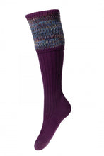 Load image into Gallery viewer, HOUSE OF CHEVIOT Lady Katrine Shooting Socks - Womens - Bilberry
