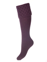 Load image into Gallery viewer, HOUSE OF CHEVIOT Lady Rannoch Shooting Socks - Womens - Thistle
