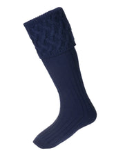 Load image into Gallery viewer, HOUSE OF CHEVIOT Rannoch Shooting Socks - Mens - Navy
