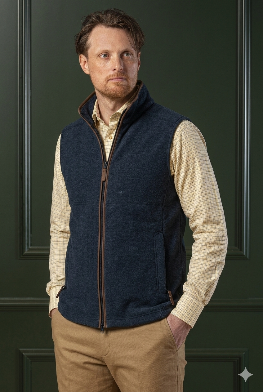 LAKSEN Isla Fleece Vest - Mens - Navy - Image 2