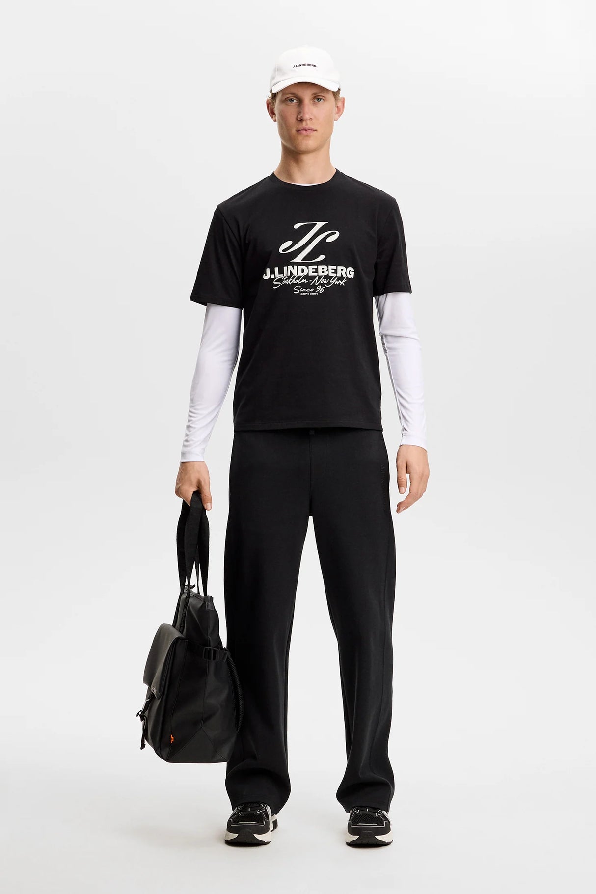 J.LINDEBERG Alpha Graphic T-Shirt - Men's - Black