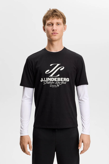 J.LINDEBERG Alpha Graphic T-Shirt - Men's - Black