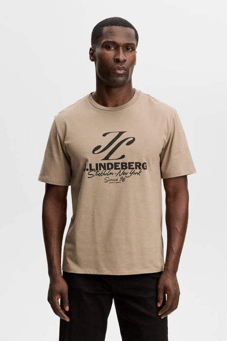 J.LINDEBERG Alpha Graphic T-Shirt - Men's - Brindle
