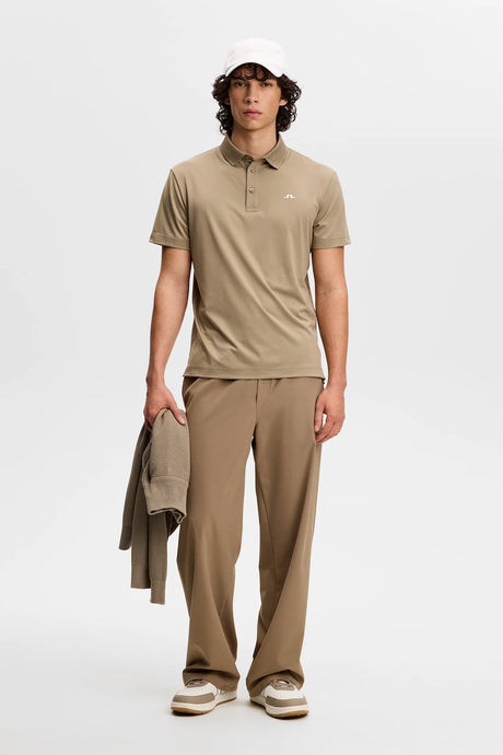 J.LINDEBERG Bridge Polo Shirt – Men’s Regular Fit – Brindle