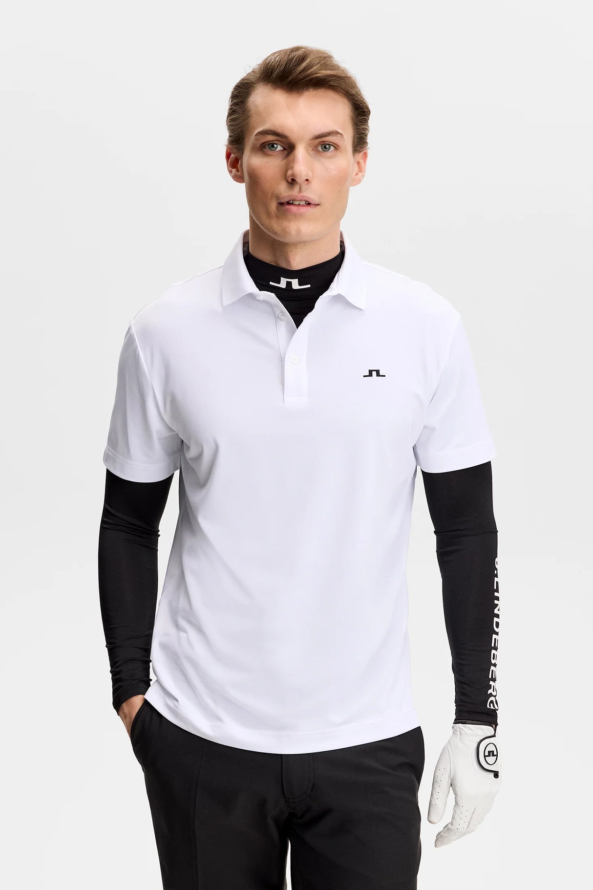 J.LINDEBERG Bridge Polo Shirt – Men’s Regular Fit – White