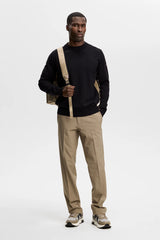 J.LINDEBERG Chester Side Stripe Knit Crew Neck Sweater – Men's – Black