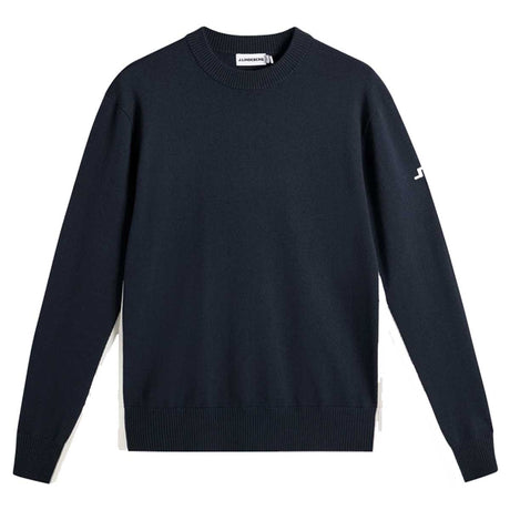 J.LINDEBERG Chester Side Stripe Knit Crew Neck Sweater – Men's – JL Navy