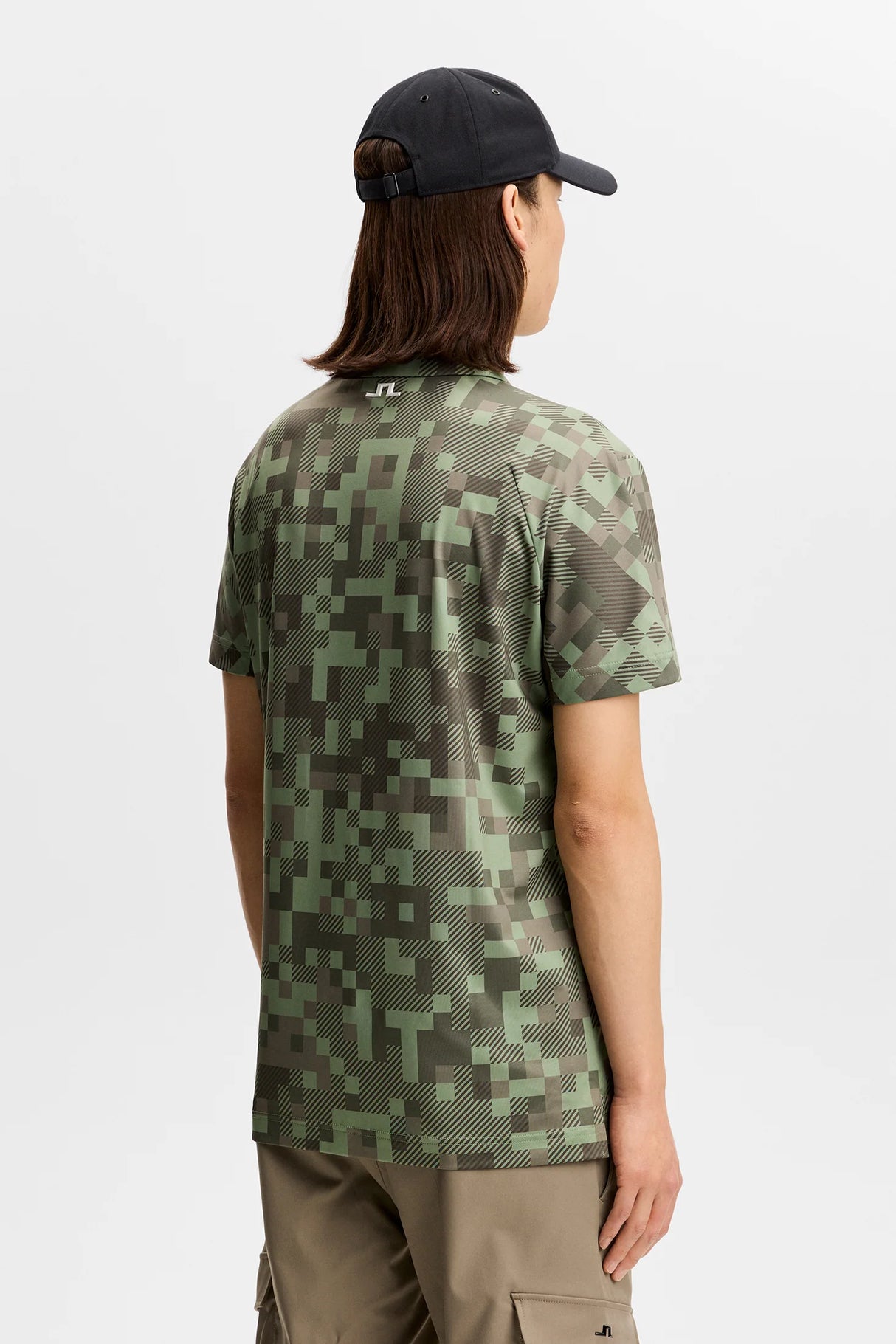J.LINDEBERG Dario Tour Print Golf Polo Shirt – Men's – Limited Edition - Tour 26 Tonal Green