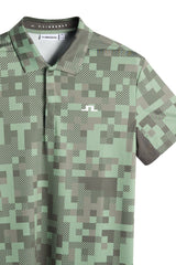 J.LINDEBERG Dario Tour Print Golf Polo Shirt – Men's – Limited Edition - Tour 26 Tonal Green