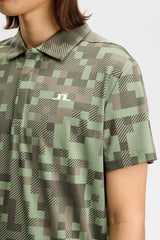 J.LINDEBERG Dario Tour Print Golf Polo Shirt – Men's – Limited Edition - Tour 26 Tonal Green