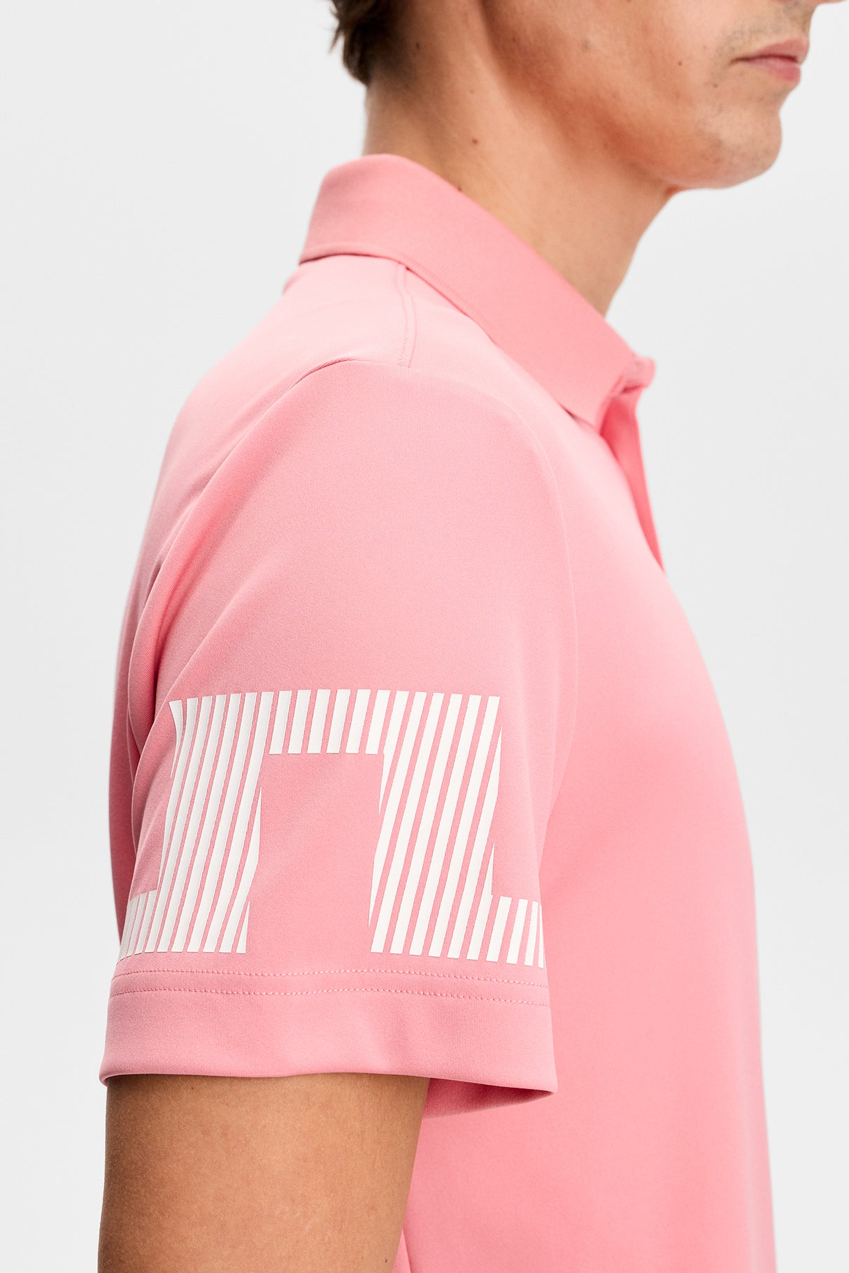 J.LINDEBERG Heath Polo Shirt – Men’s – Flamingo Plume