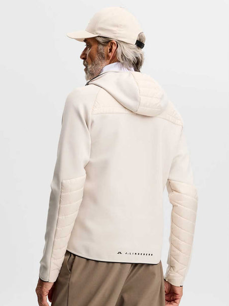 J.LINDEBERG Heyden Quilt Hybrid Hood – Men’s – Moonbeam