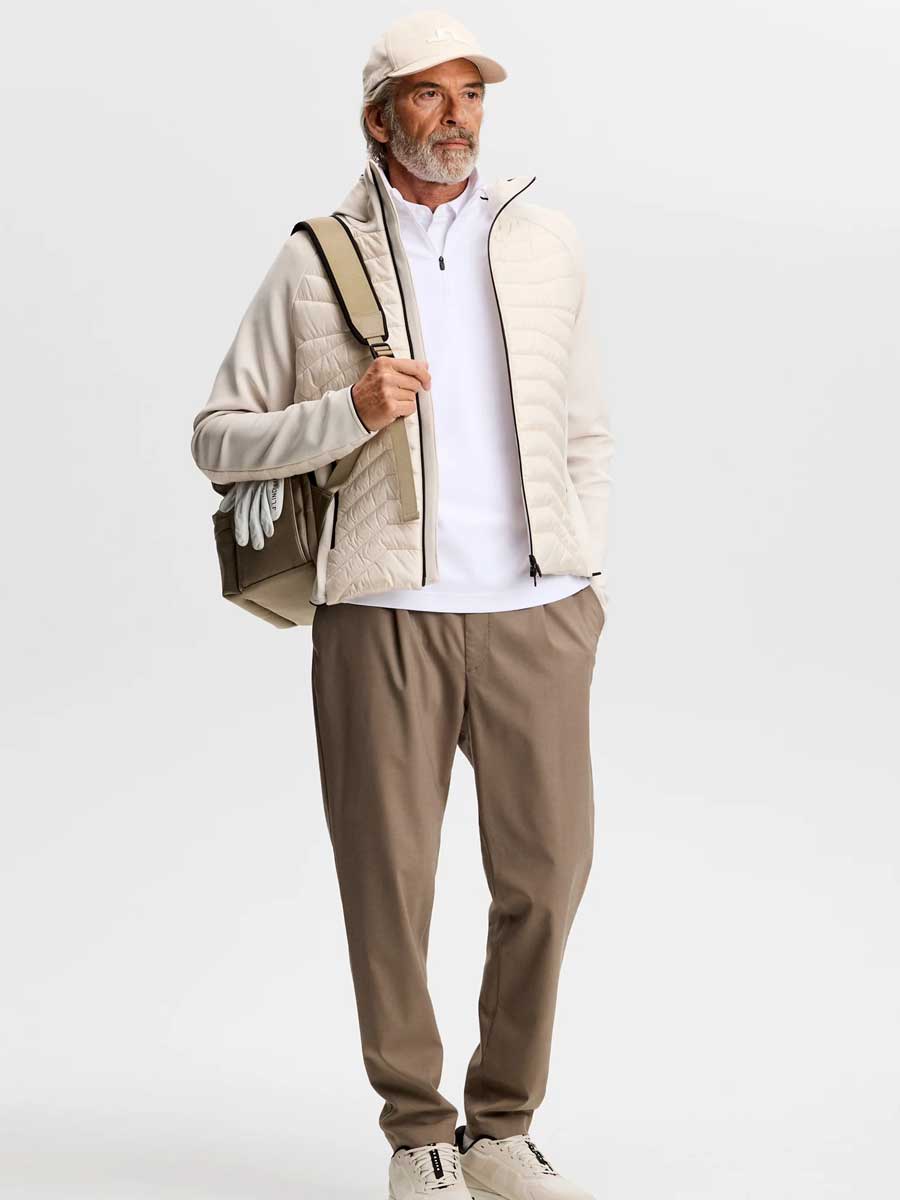 J.LINDEBERG Heyden Quilt Hybrid Hood – Men’s – Moonbeam