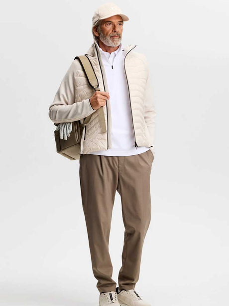 J.LINDEBERG Heyden Quilt Hybrid Hood – Men’s – Moonbeam
