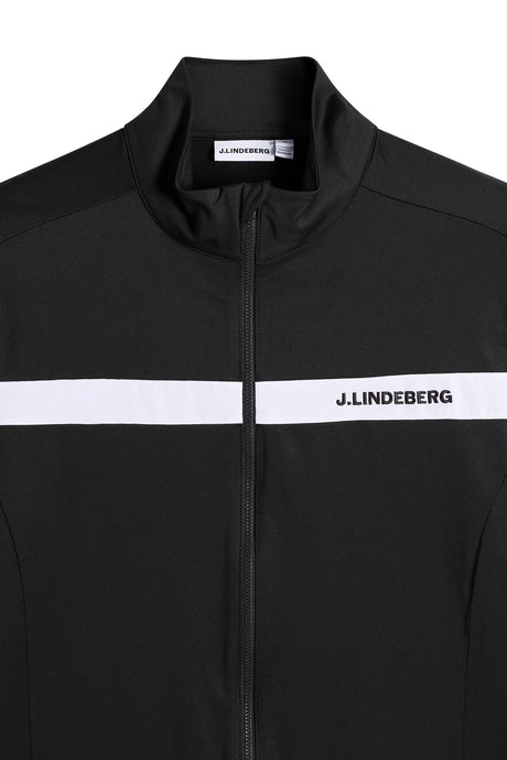 J.LINDEBERG Jarvis Golf Mid Layer – Men’s Full Zip – Black