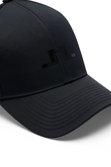 J.Lindeberg JL Pro Cap – 3D Bridge Logo – Black