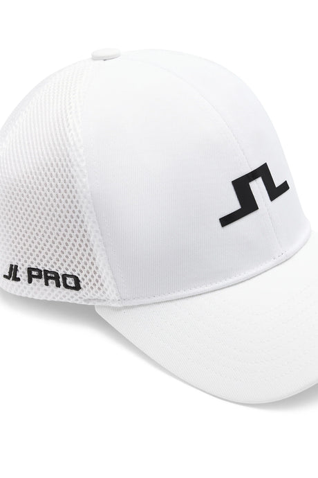J.LINDEBERG JL Pro Cap – 3D Bridge Logo – White
