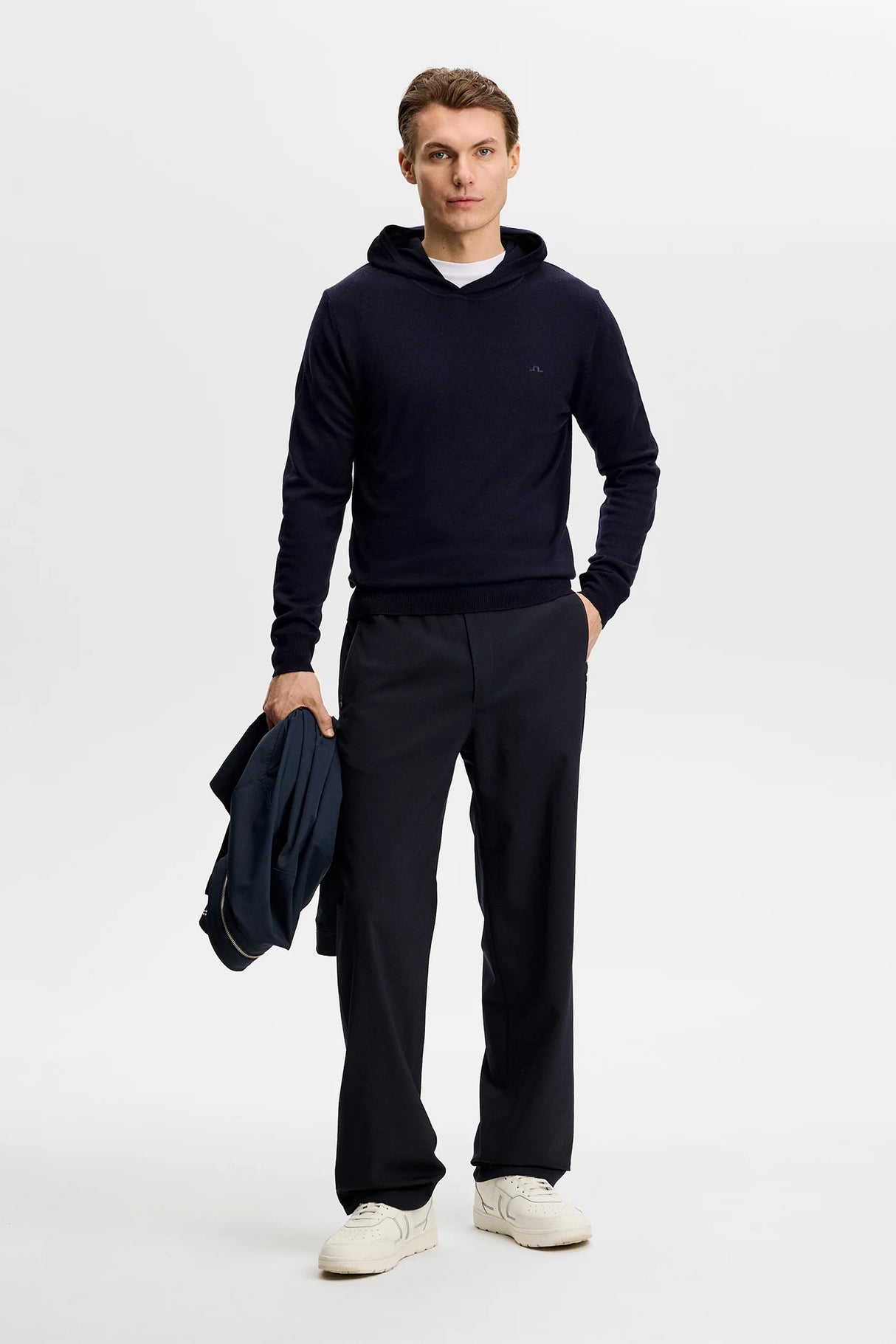 J.LINDEBERG Karl Merino Hoodie - Men's - JL Navy