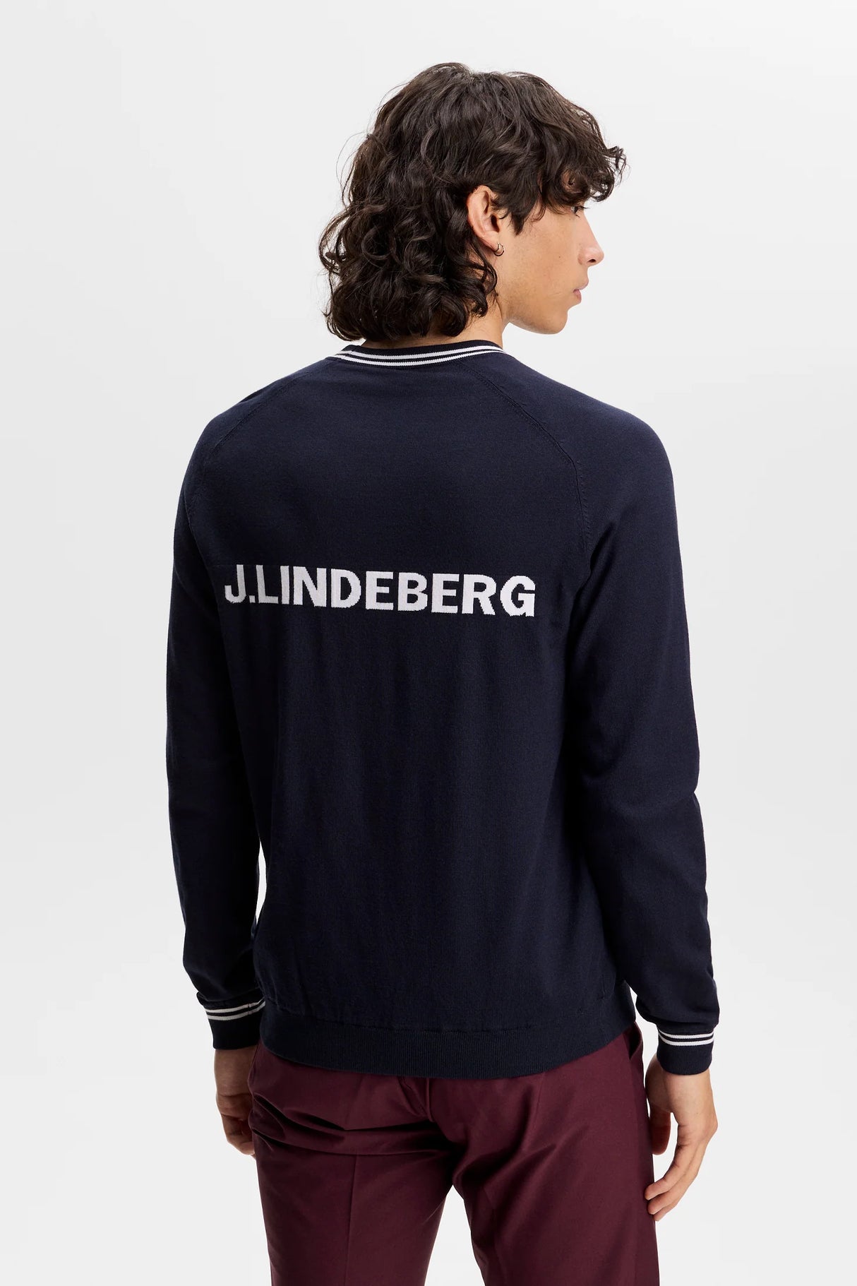 J.LINDEBERG Kenny Windbreaker Knit Sweater – Men's – JL Navy