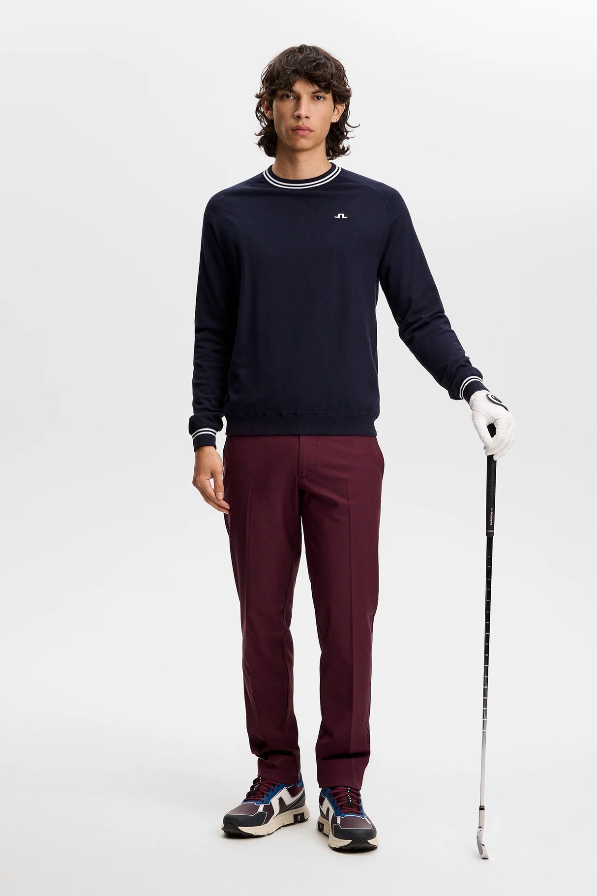 J.LINDEBERG Kenny Windbreaker Knit Sweater – Men's – JL Navy