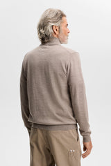J.LINDEBERG Kiyan Quarter Zip Sweater - Men's - Brindle Melange