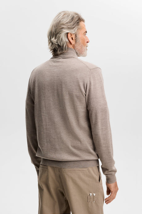 J.LINDEBERG Kiyan Quarter Zip Sweater - Men's - Brindle Melange