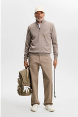 J.LINDEBERG Kiyan Quarter Zip Sweater - Men's - Brindle Melange