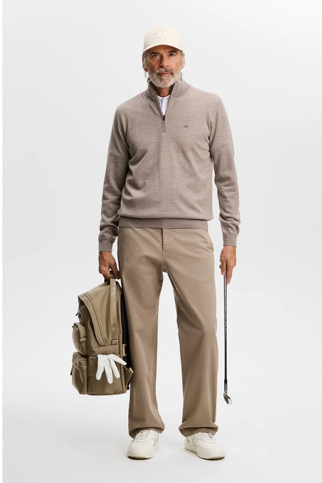 J.LINDEBERG Kiyan Quarter Zip Sweater - Men's - Brindle Melange