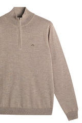 J.LINDEBERG Kiyan Quarter Zip Sweater - Men's - Brindle Melange
